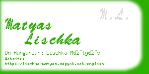 matyas lischka business card